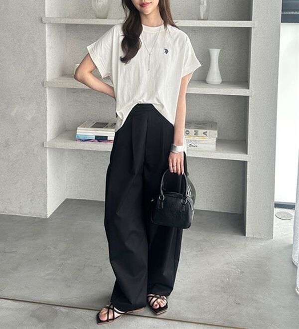 GeeRA（ジーラ）の「【新色追加】【ＵＳ．ＰＯＬＯ．ＡＳＳＮ】綿100％フレンチスリーブＴシャツ（Tシャツ）」｜詳細画像