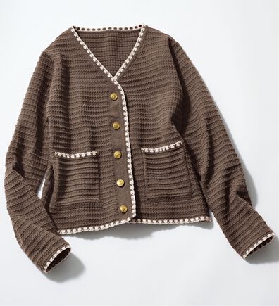 RANAN（ラナン）の「ツイード風配色ニットカーディガン（ニットカーディガン）」