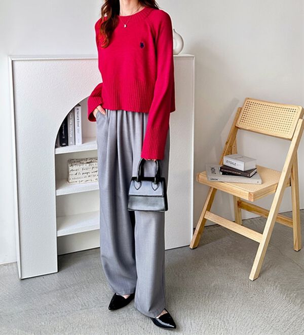 GeeRA（ジーラ）の「【ＵＳ．ＰＯＬＯ　ＡＳＳＮ】ショート丈ニット（ニット・セーター）」｜詳細画像