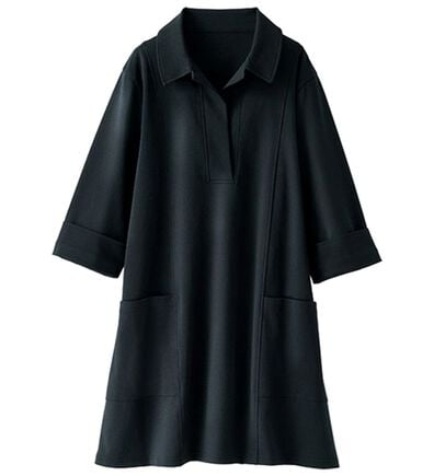 BELLUNA（ベルーナ）の「なめらかポンチ素材衿付きチュニック（チュニック）」