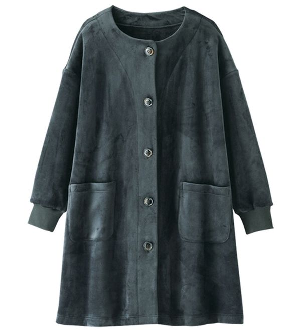 BELLUNA（ベルーナ）の「ふんわりなめらか裏ベロアカーデワンピース（その他カーディガン）」｜詳細画像