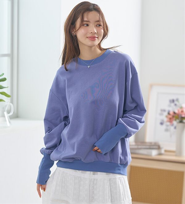 BELLUNA（ベルーナ）の「長めのリブが差をつける！全隠しトレーナー（カットソー）」｜詳細画像