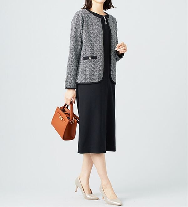 BELLUNA（ベルーナ）の「＜セレモニースタイル＞ポケット付ツイード調ジャケット（その他ジャケット）」｜詳細画像