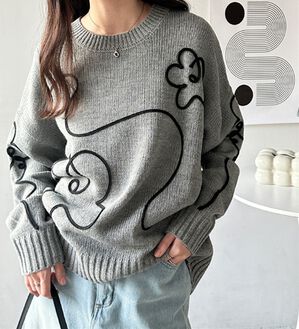 コムデギャルソン  OH-N021 AD2011フラワー総柄ニット レディース S コムデギャルソン OH-N021 AD2011フラワー総柄ニット レディース S