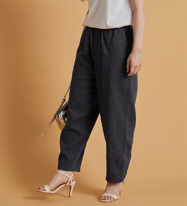 BELLUNA（ベルーナ）の「【チラシ掲載】レーヨン麻入りゆったりワイドパンツ（フルレングスパンツ）」｜詳細画像