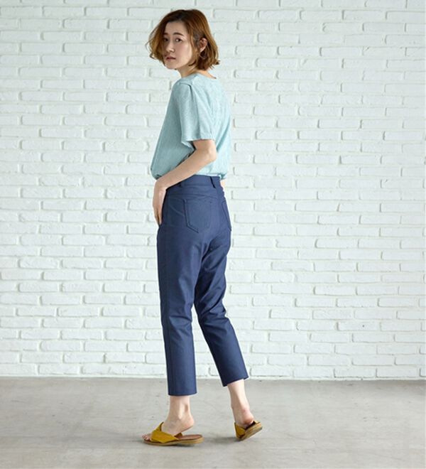 BELLUNA（ベルーナ）の「 【接触冷感】【選べる2丈】サラリ裏メッシュ美脚アンクルパンツ（フルレングスパンツ）」｜詳細画像