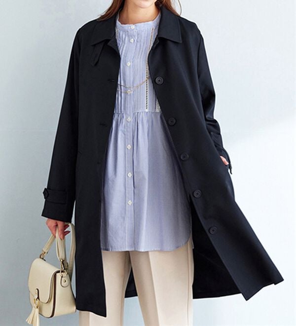 BELLUNA（ベルーナ）の「花粉対策！ライナー付ステンカラーコート（ロングコート）」｜詳細画像