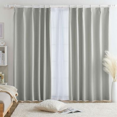 iellio（イエリオ）の「１００％遮光＆防音＆断熱保温ＵＶ見えにくいレース付カーテンセット＜４枚組・遮光１級・無地・洗える・形状記憶＞（ドレープカーテン）」