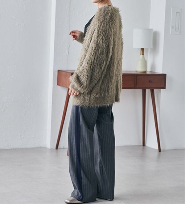 DEPAREILLE デパリエ ヤク シャギー ロング カーディガン DEPAREILLE デパリエ ヤク シャギー ロング カーディガン