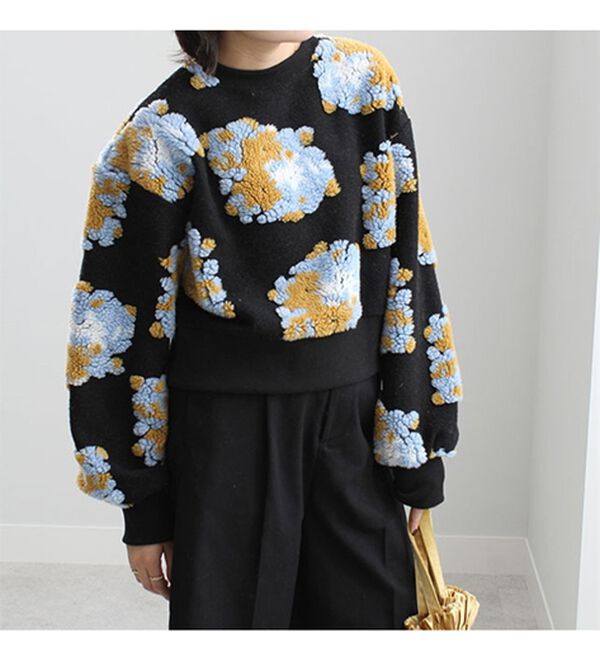 GeeRA（ジーラ）の「花柄ボアジャカードプルオーバー（トレーナー・スウェット）」｜詳細画像