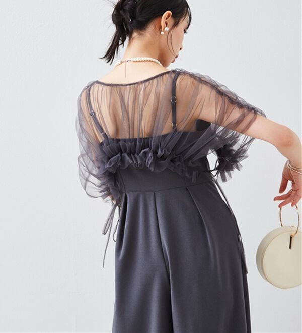 RANAN（ラナン）の「マルチWAYフリルチュールボレロセットパンツドレス（その他ワンピース）」｜詳細画像