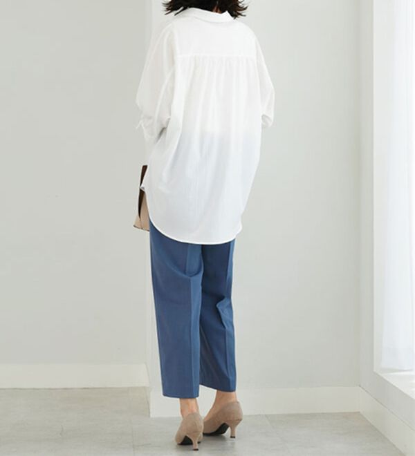 BELLUNA（ベルーナ）の「サラリ美脚見え！タック使いワイドパンツ（ワイドパンツ・ガウチョ）」｜詳細画像