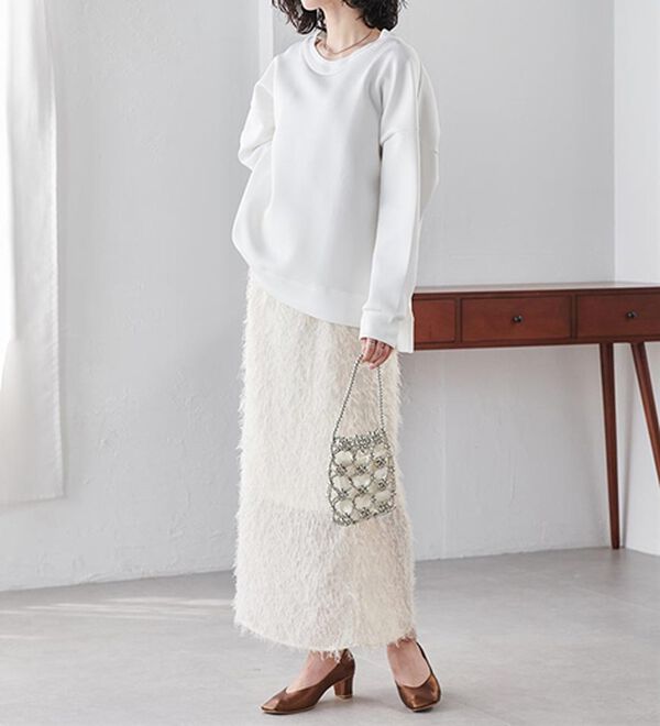 RANAN（ラナン）の「＜ＨＳ＞編立衿ポイントきれいめスウェット（カットソー）」｜詳細画像