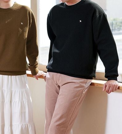 「＜アーノルド　パーマー＞立体編みレイヤードセーター（メンズニット・セーター）」