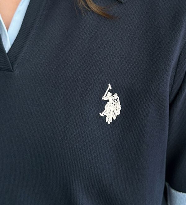 GeeRA（ジーラ）の「【ＵＳ．ＰＯＬＯ．ＡＳＳＮ】衿付ポロニットトップス（ニット・セーター）」｜詳細画像