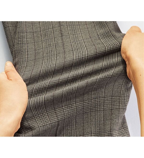 BELLUNA（ベルーナ）の「サマ見え（Ｗ）ストレッチ素材タブ使いワイドパンツ（ワイドパンツ・ガウチョ）」｜詳細画像