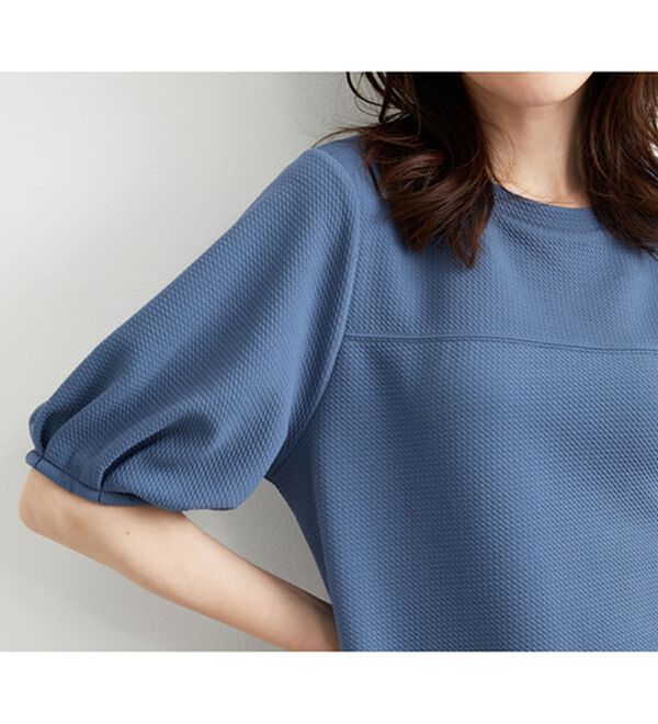 BELLUNA（ベルーナ）の「ポコポコ素材ふんわり袖チュニック（チュニック）」｜詳細画像