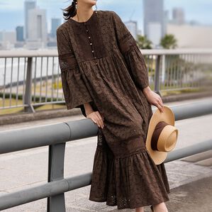 RANAN（ラナン）の「綿レース刺しゅうワンピース（その他ワンピース）」｜詳細画像