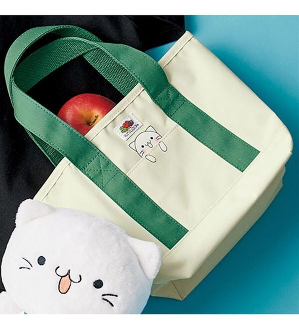 BELLUNA（ベルーナ）の「＜べるーにゃ&times;フルーツオブザルーム＞ポケット付ひょっこりミニトートバッグ（トートバッグ）」｜詳細画像