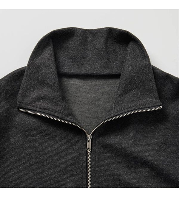 RANAN（ラナン）の「ジップデザイン異素材切替ストライプワンピース（その他ワンピース）」｜詳細画像