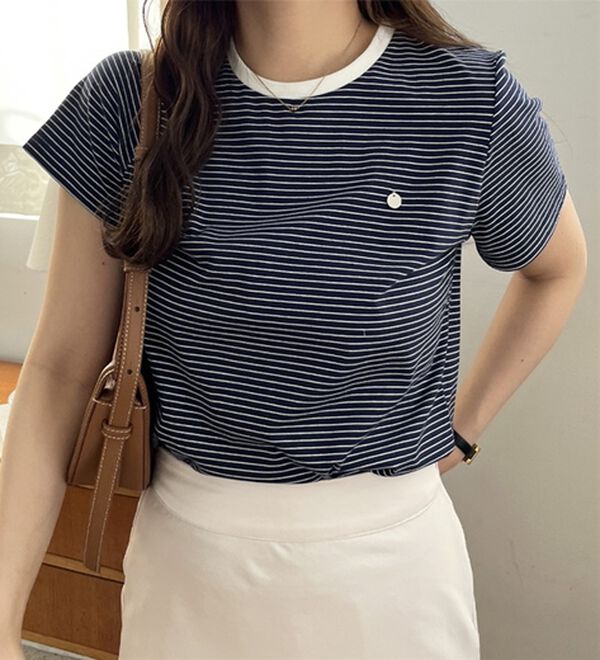 GeeRA（ジーラ）の「ボーダー配色Ｔシャツ（カットソー）」｜詳細画像