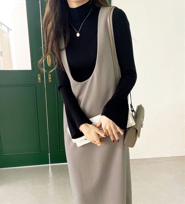 GeeRA（ジーラ）の「楽ちん！ストレッチ前後２ＷＡＹジャンパースカート（ジャンパースカート）」｜詳細画像