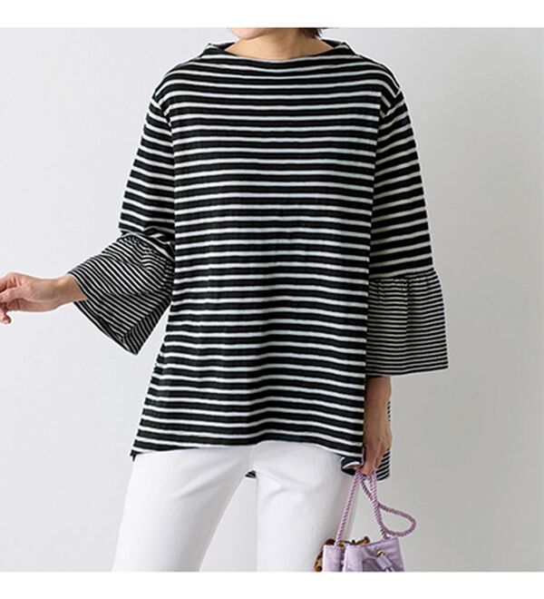 BELLUNA（ベルーナ）の「ボーダー切替プルオーバー（カットソー）」｜詳細画像