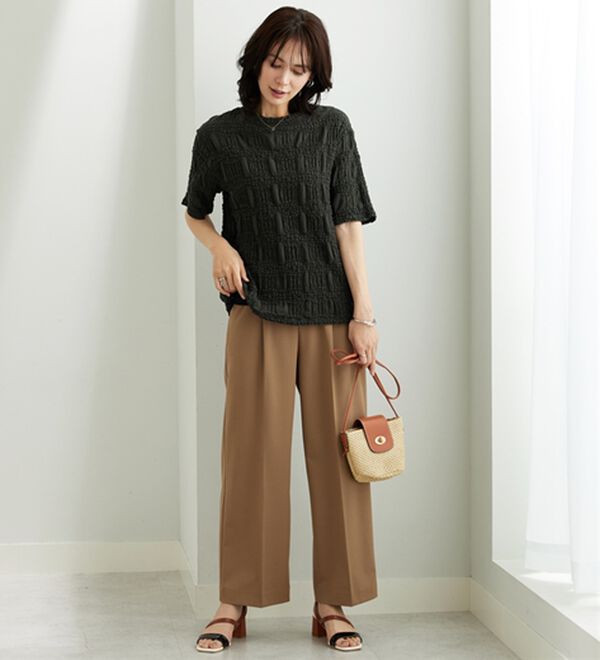 BELLUNA（ベルーナ）の「ストレッチレース調ハイネックプルオーバー（カットソー）」｜詳細画像