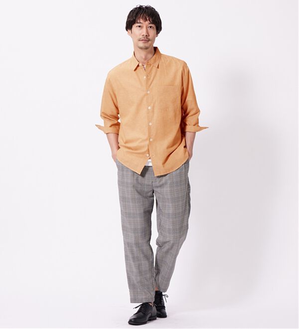 REMEN'S（リメンズ）の「【麻入り】さらっとシャツ（7分袖）（メンズシャツ）」｜詳細画像