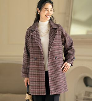 ルフラン（ルフラン）の「千鳥日和なお洒落コート（ロングコート）」｜詳細画像