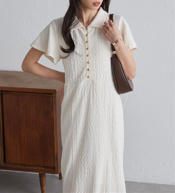 RANAN（ラナン）の「フレアスリーブマーメードポロワンピ（その他ワンピース）」｜詳細画像