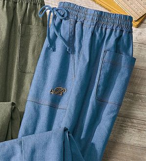 ルフラン（ルフラン）の「やわらか楽ちん！裏起毛パンツ（その他パンツ）」｜ブルー