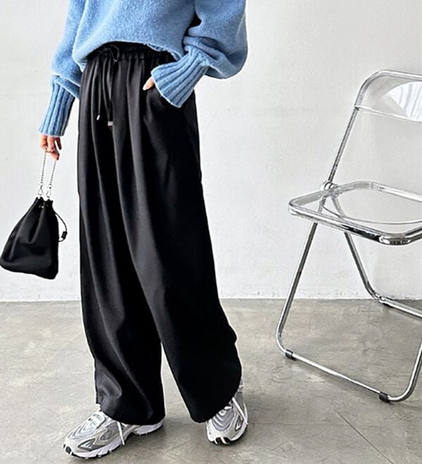 GeeRA（ジーラ）の「ウールライクダブルタックイージーパンツ（フルレングスパンツ）」｜詳細画像