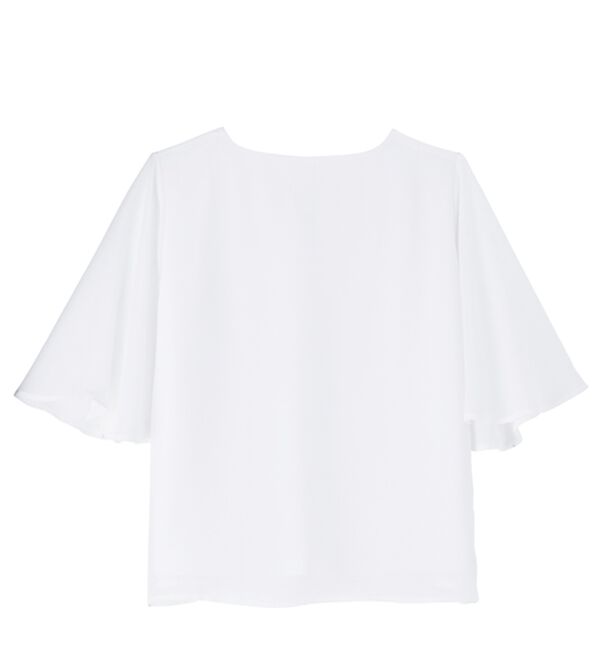 RANAN（ラナン）の「ひんやり！フレアー袖シフォンブラウス（ブラウス）」｜詳細画像