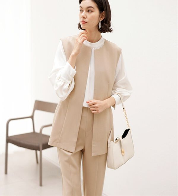 GeeRA（ジーラ）の「【入卒式/セレモニー】ペプラムベストセットアップスーツ（パンツスーツ）」｜詳細画像