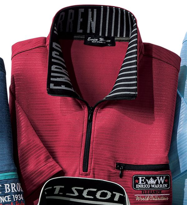 「選べるブランドハーフジッププルオーバー（メンズカットソー）」｜ワイン