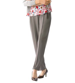 ルフラン（ルフラン）の「優しい肌心地！ラク美タックパンツ（フルレングスパンツ）」｜モカ