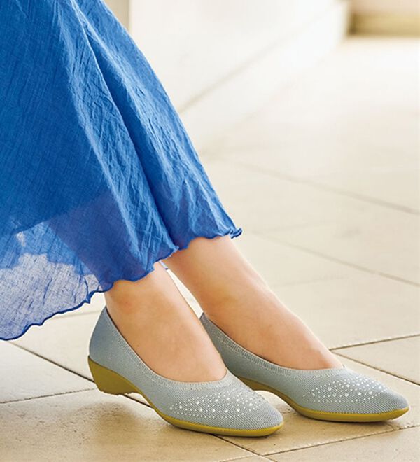 BELLUNA（ベルーナ）の「きらきらビジューニットパンプス（パンプス）」｜詳細画像