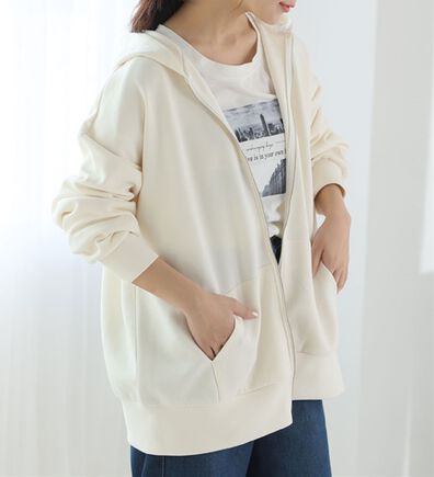 A HAPPY MARILYN（アハッピーマリリン）の「【Ｌ～６Ｌ】なめらかさらり美人なダンボールジップパーカースウェット（パーカー）」