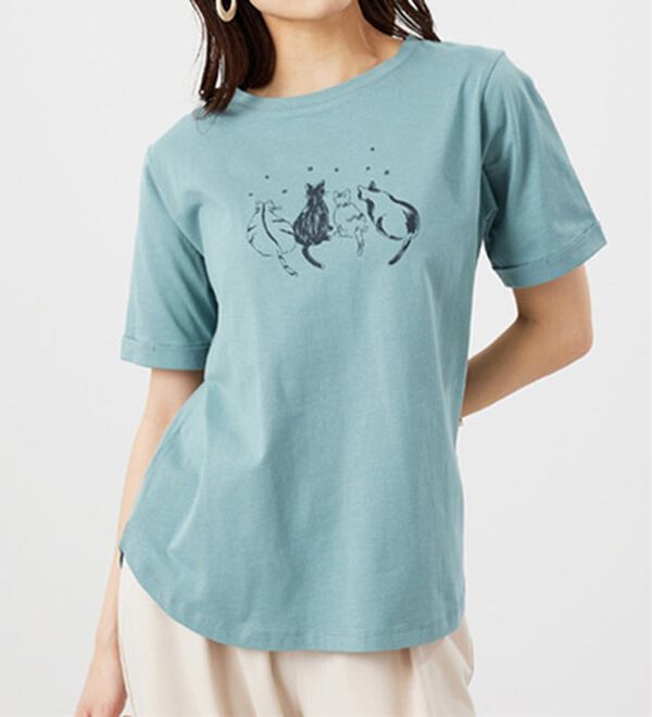 BELLUNA（ベルーナ）の「ヒンヤリ！着映えプリントプルオーバー（カットソー）」｜詳細画像