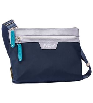 「＜クロコダイル＞お出かけスマートショルダー（メンズショルダーバッグ）」｜ネイビー