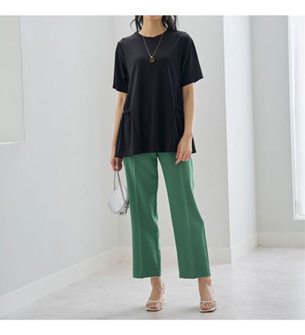 BELLUNA（ベルーナ）の「ヒンヤリ！サイドギャザー使いチュニック（チュニック）」｜詳細画像