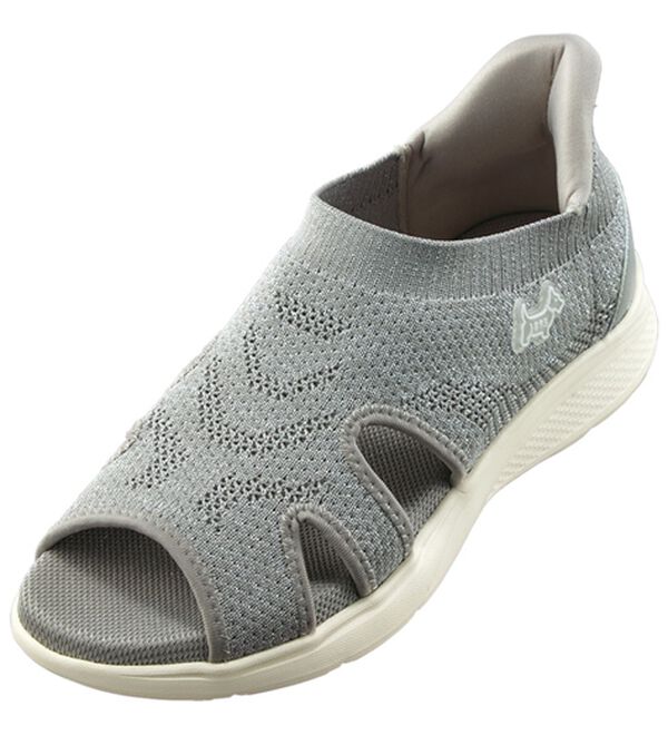 BELLUNA（ベルーナ）の「＜バルモラル＞サッと履けるニットサンダル（サンダル・ミュール）」｜グレー