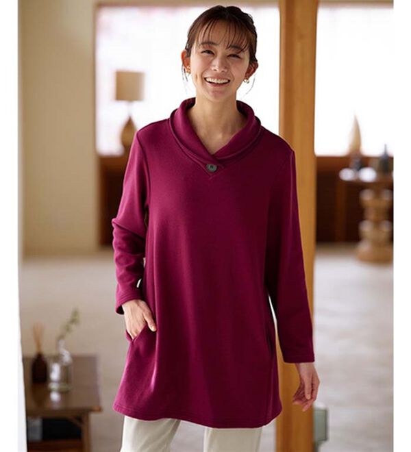 BELLUNA（ベルーナ）の「まるで着る毛布！裏ファーデザインチュニック（チュニック）」｜詳細画像