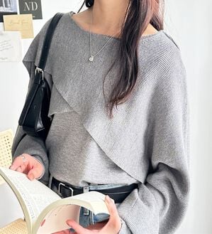 GeeRA（ジーラ）の「クロスデザインニット（ニット・セーター）」｜詳細画像