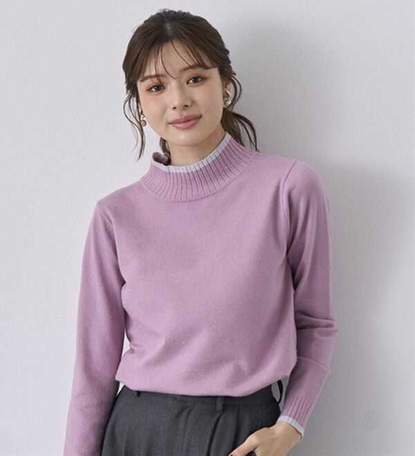 BELLUNA（ベルーナ）の「チクチクしない！ラメ入りウォッシャブルセーター（ニット・セーター）」｜詳細画像