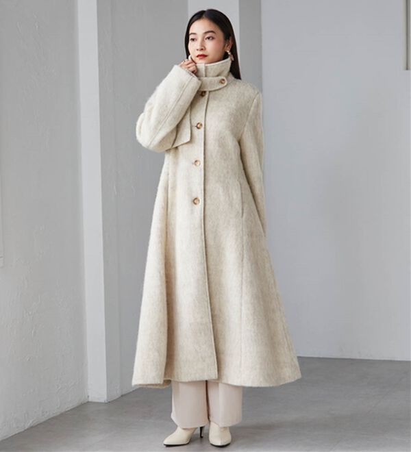 SHENERY 黄色ステンカラー　ロングコート SHENERY（シーナリー）の「ステンカラーリバーロングコート