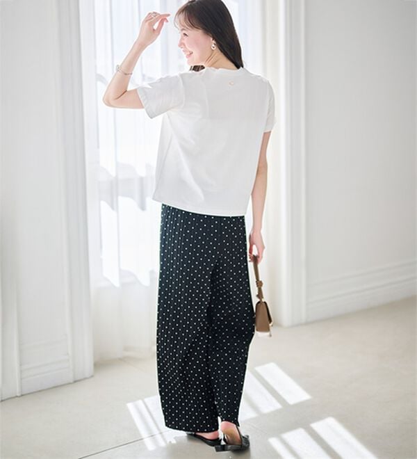 RANAN（ラナン）の「【5つの機能付】ひんやり着回し抜群ベーシックＴシャツ＜選べる着丈＞（Tシャツ）」｜詳細画像