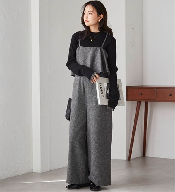 RANAN（ラナン）の「ツイードフリルサロペット（オールインワン）」｜詳細画像