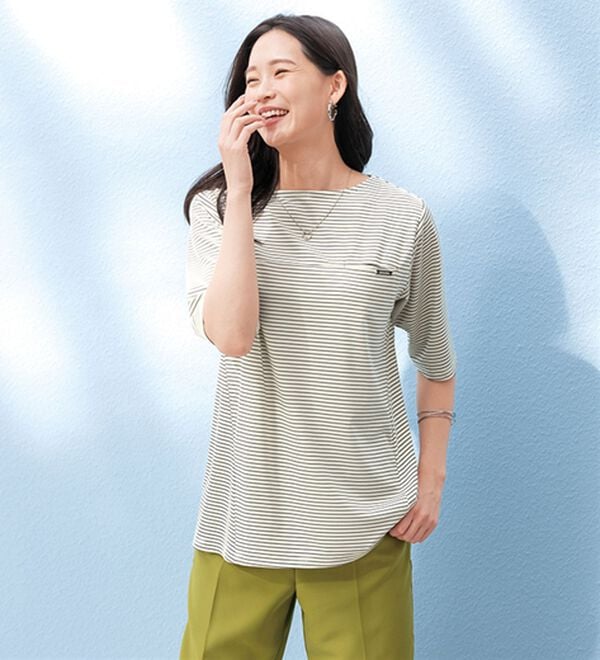 ルフラン（ルフラン）の「【４色組】きれいめ涼感プルオーバー（カットソー）」｜詳細画像